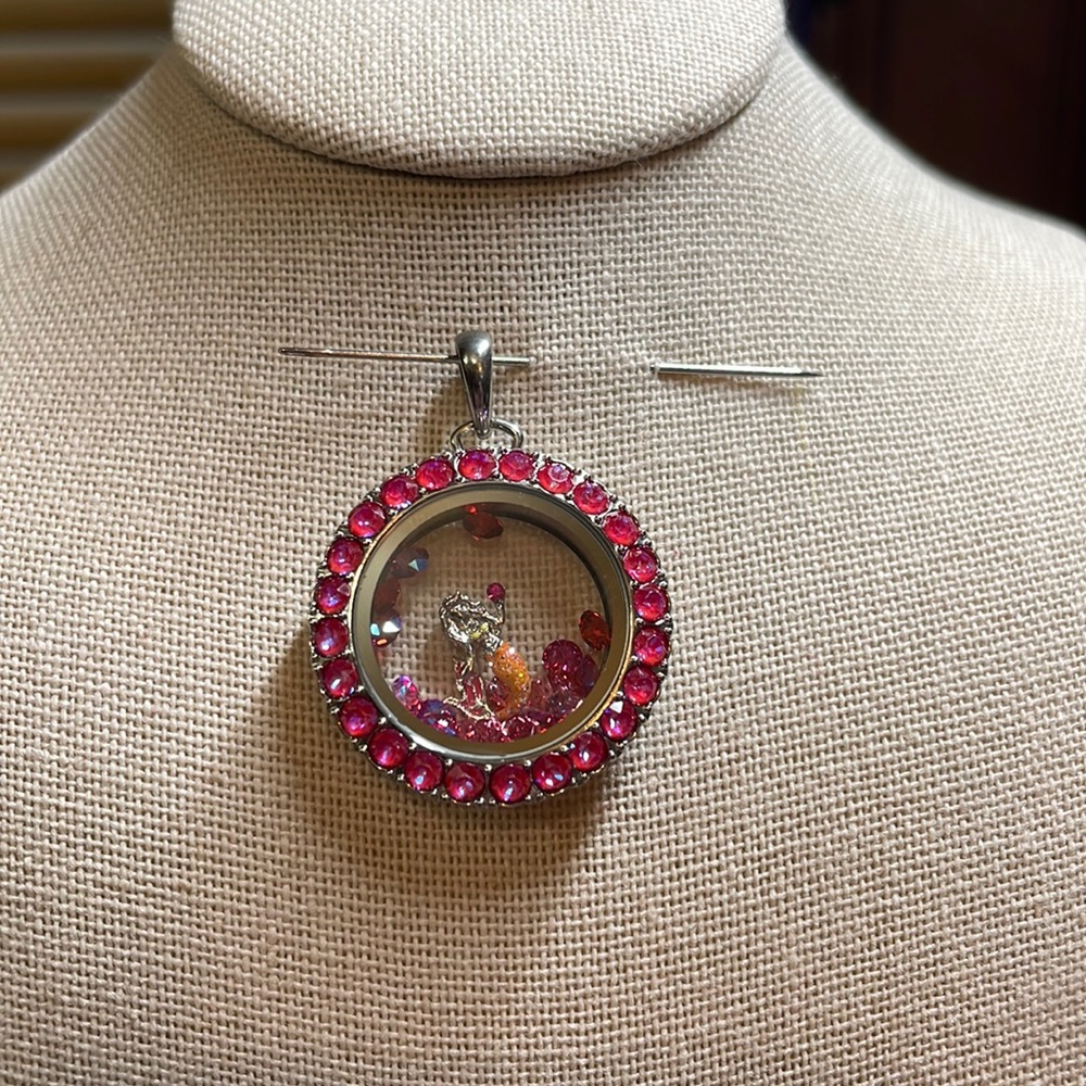 Origami Owl medium twist locket with Swarovski Royal Delite crystals and charms!